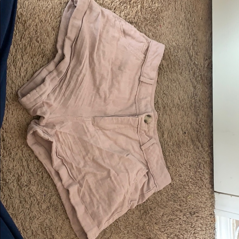 Pink mini shorts